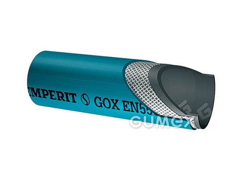 Hadice pro svařování kyslíkem GOX, 4/11mm, 20bar, EPDM/EPDM, -30°C/+70°C, modrá